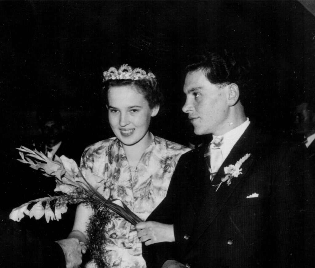 Erntekönigspaar 1955: Paul Stollmeier und Cäcilia Heimann