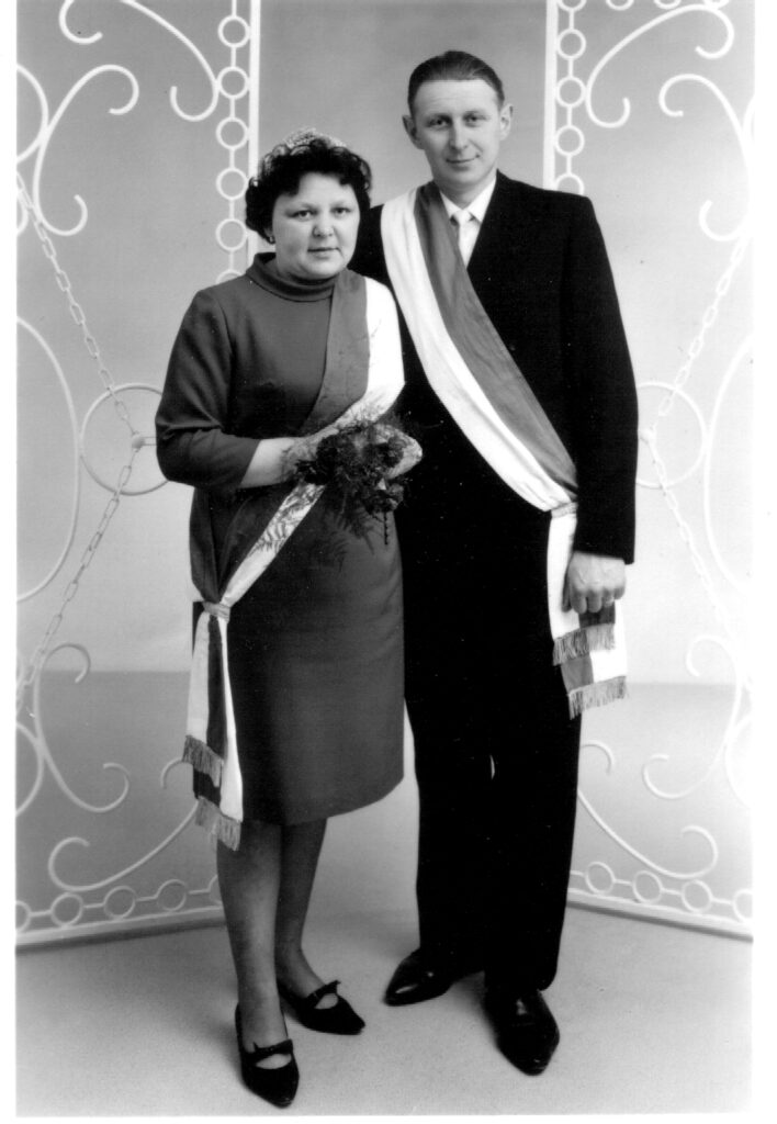 Erntekönigspaar 1962: Johannes Brunnert und Adelheit Brunnert