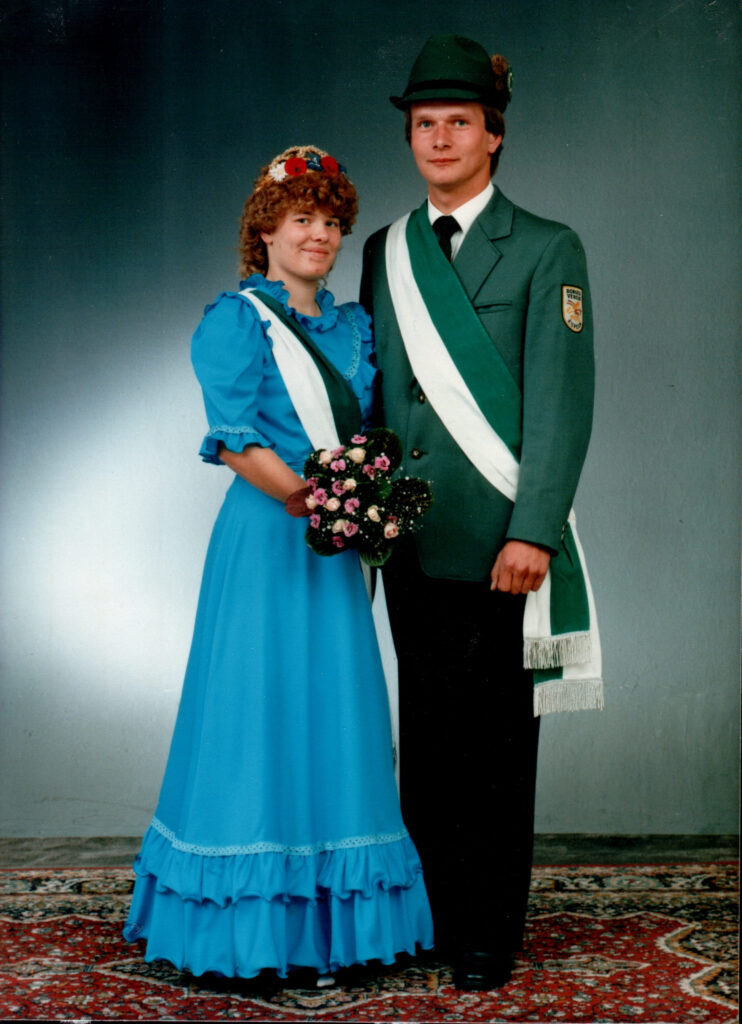 Erntekönigspaar 1984: Hubert Beringmeier und Christine Joachim