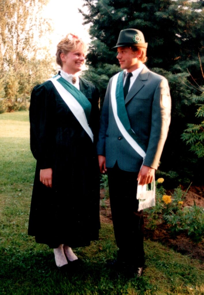 Erntekönigspaar 1987: Uwe Sczepurek und Sylvia Henrichsmeier