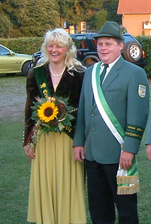 Erntekönigspaar 2004: Winfried Stollmeier und Alexandra Theis